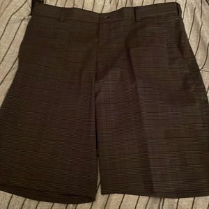 Nike Golf black and gray checkered golf shorts